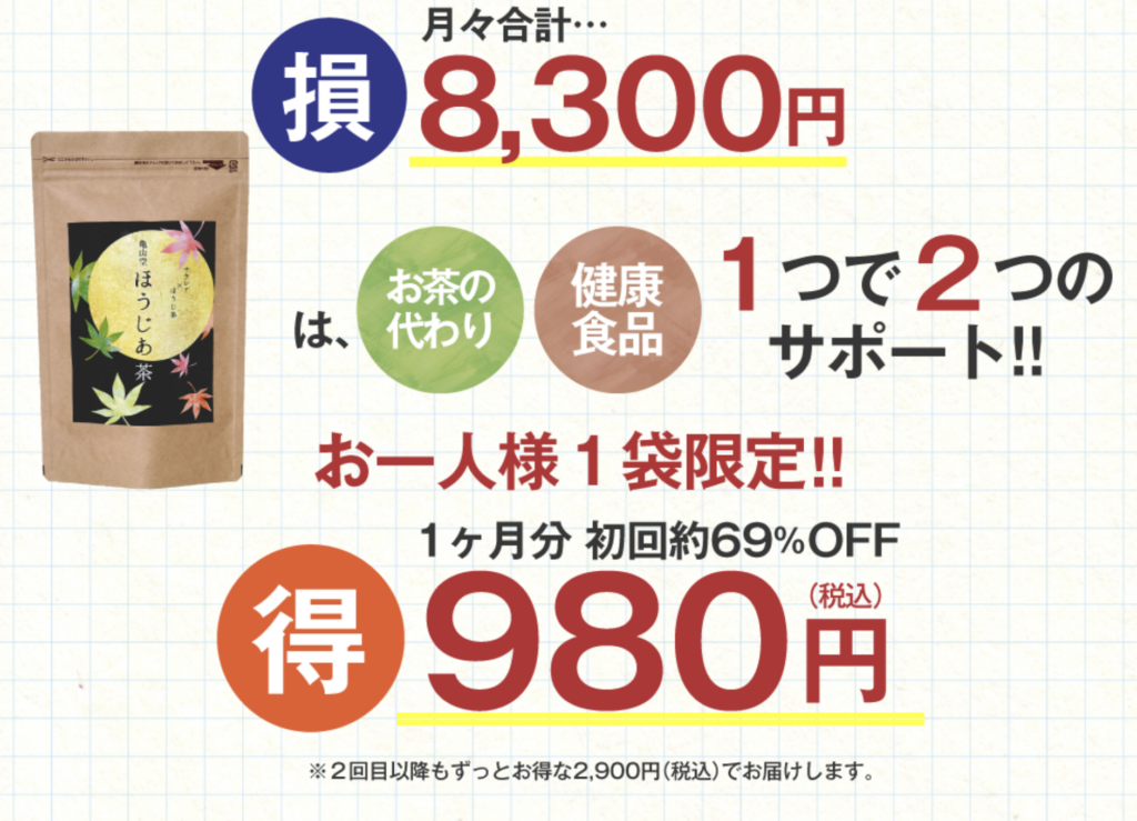 ほうじあ茶と他のサラシア茶・市販ペットボトルを徹底比較
